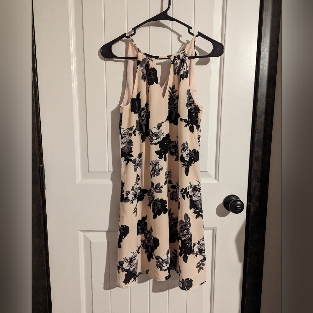 Candies short pink floral dress xs